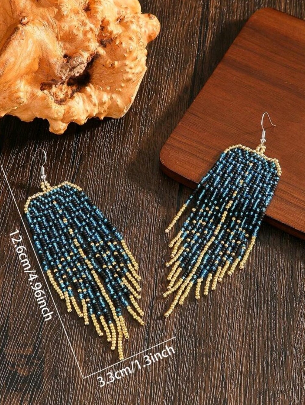 Boho Chic Beqded Earrings - Picture 3 of 3